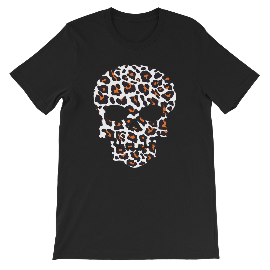 Leopard Print Skull - Girls Halloween T-shirt | 3 -13 years