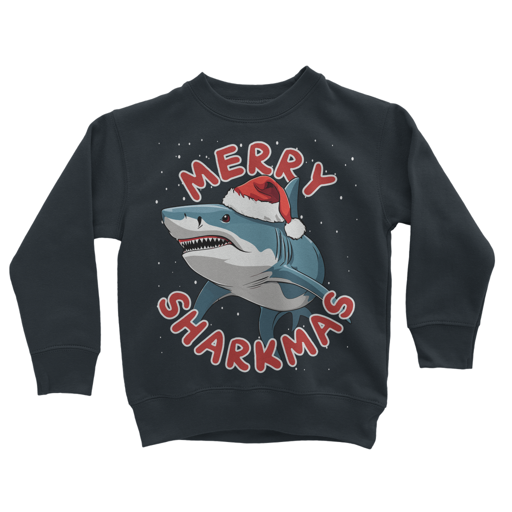 Kids 'Merry Sharkmas' Christmas Sweatshirt | Unisex Sizes