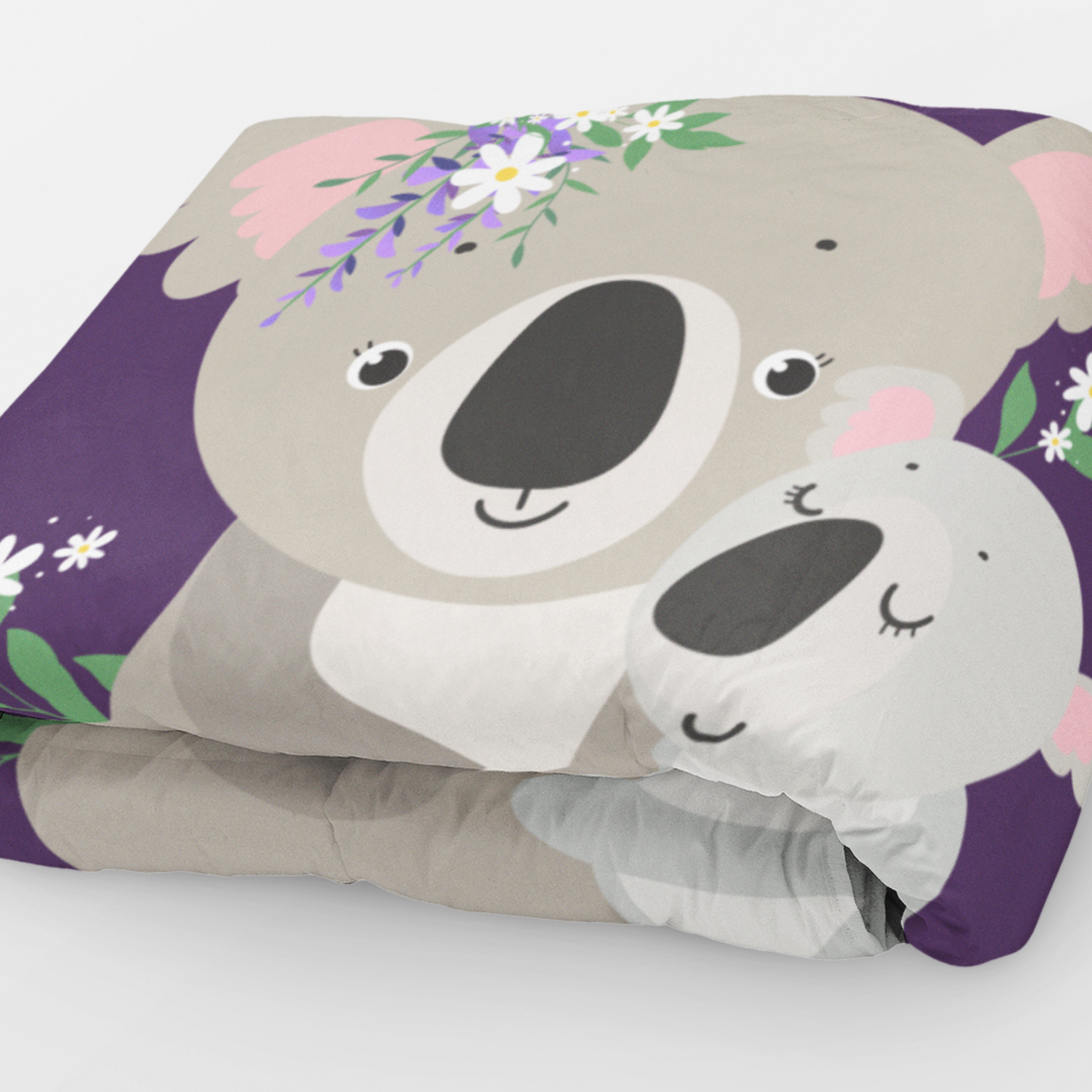 Girls Personalised Mum & Baby Koala Blanket 130cm x 175cm
