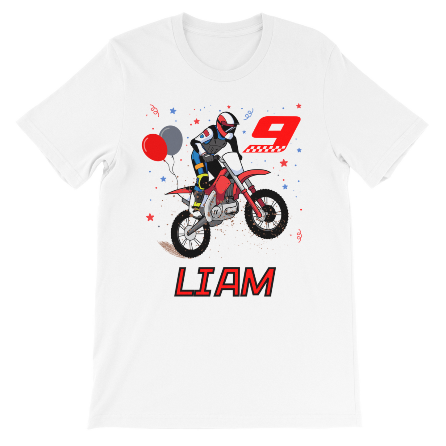 Kids Birthday Dirt Bike/Motocross T-shirt | 3 - 9 years