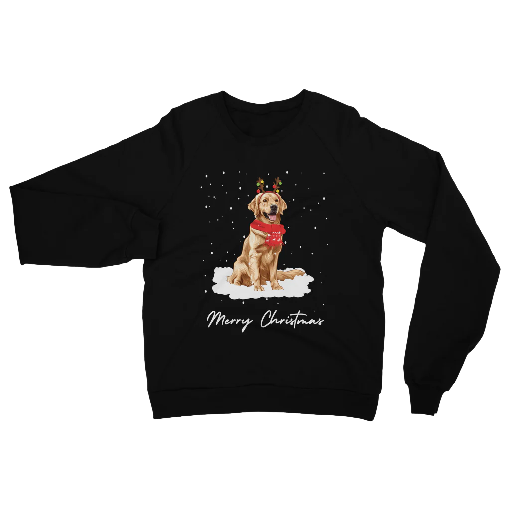 Funny Golden Retriever Christmas Sweatshirt – Unisex Festive Jumper