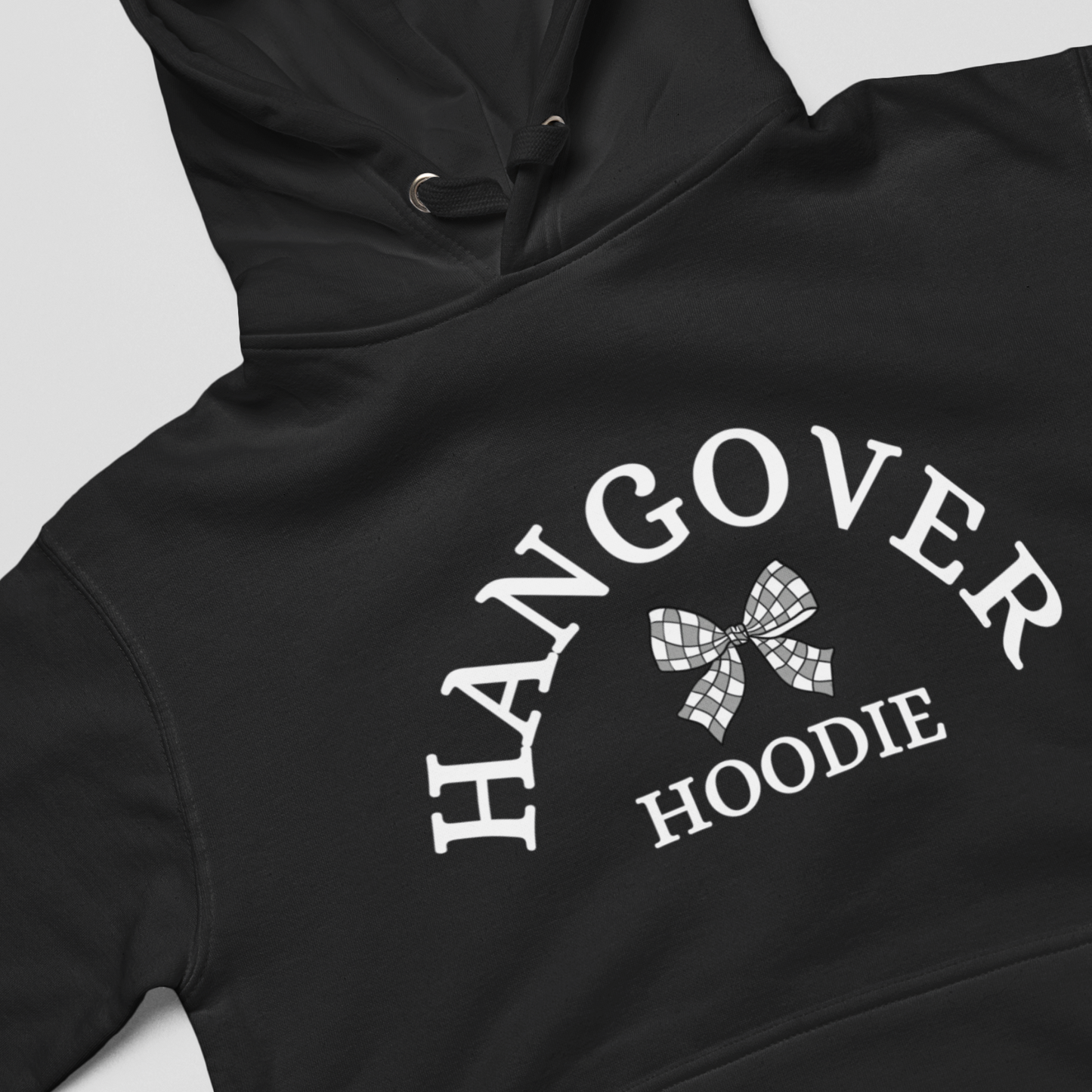 Women's Checkered Bow 'Hangover Hoodie' | Graphic Hoodie | XS - 5XL