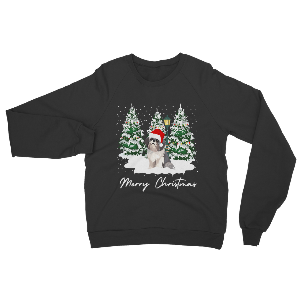 Festive Shih Tzu - Unisex Adults Christmas Sweatshirt