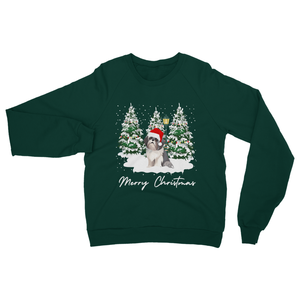Festive Shih Tzu - Unisex Adults Christmas Sweatshirt
