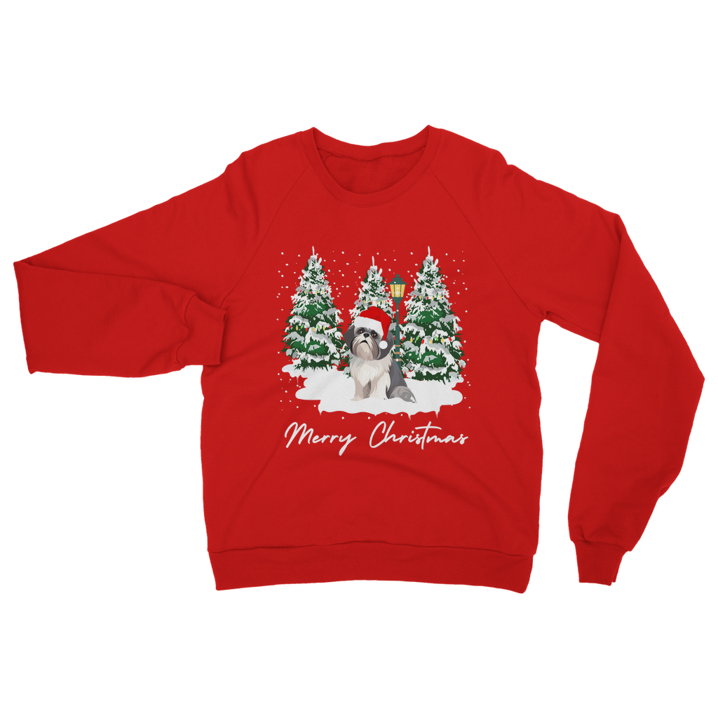 Festive Shih Tzu - Unisex Adults Christmas Sweatshirt