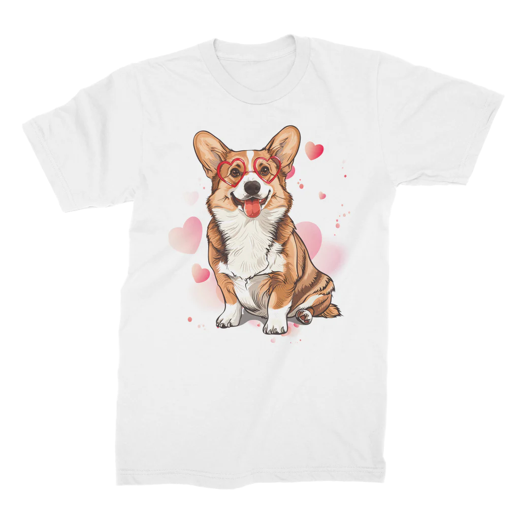 Adults Happy Corgi Graphic Tee