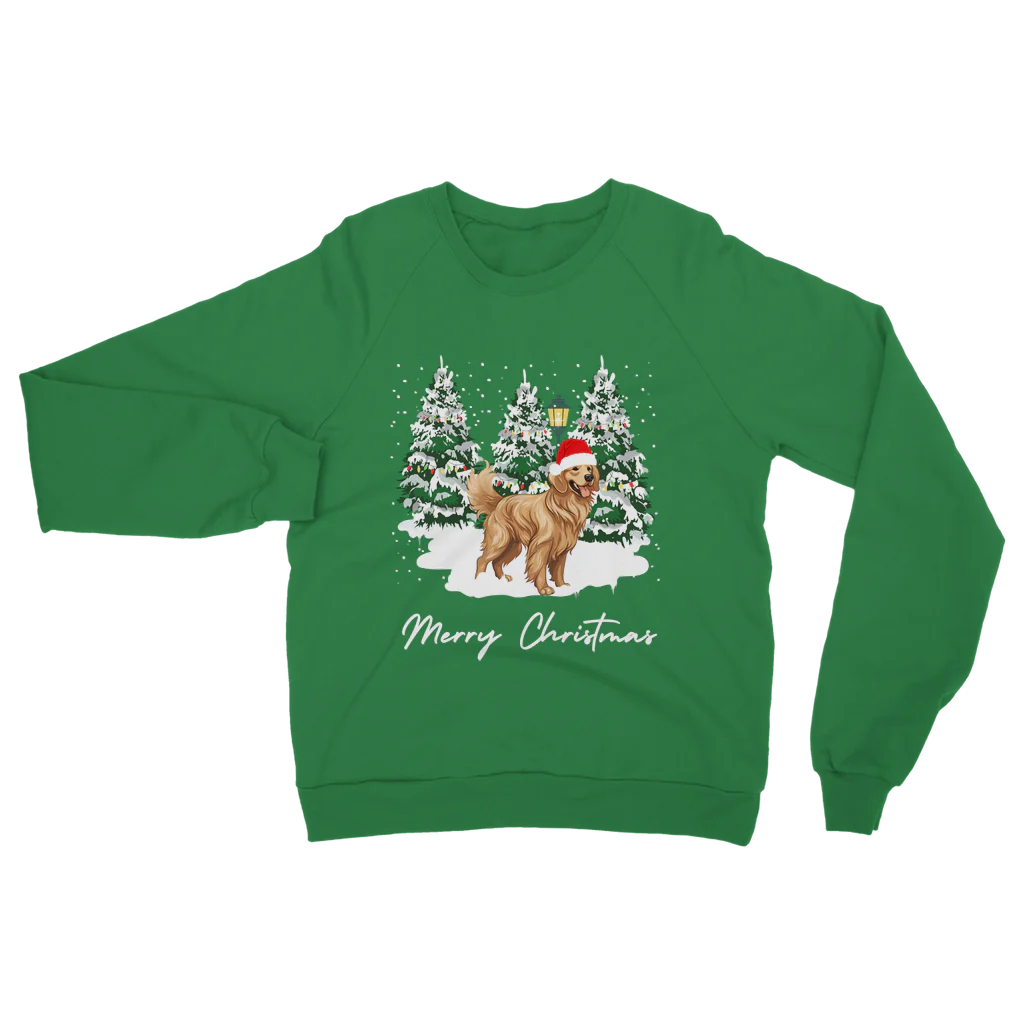 Christmas Golden Retriever - Unisex Adults Xmas Sweatshirt
