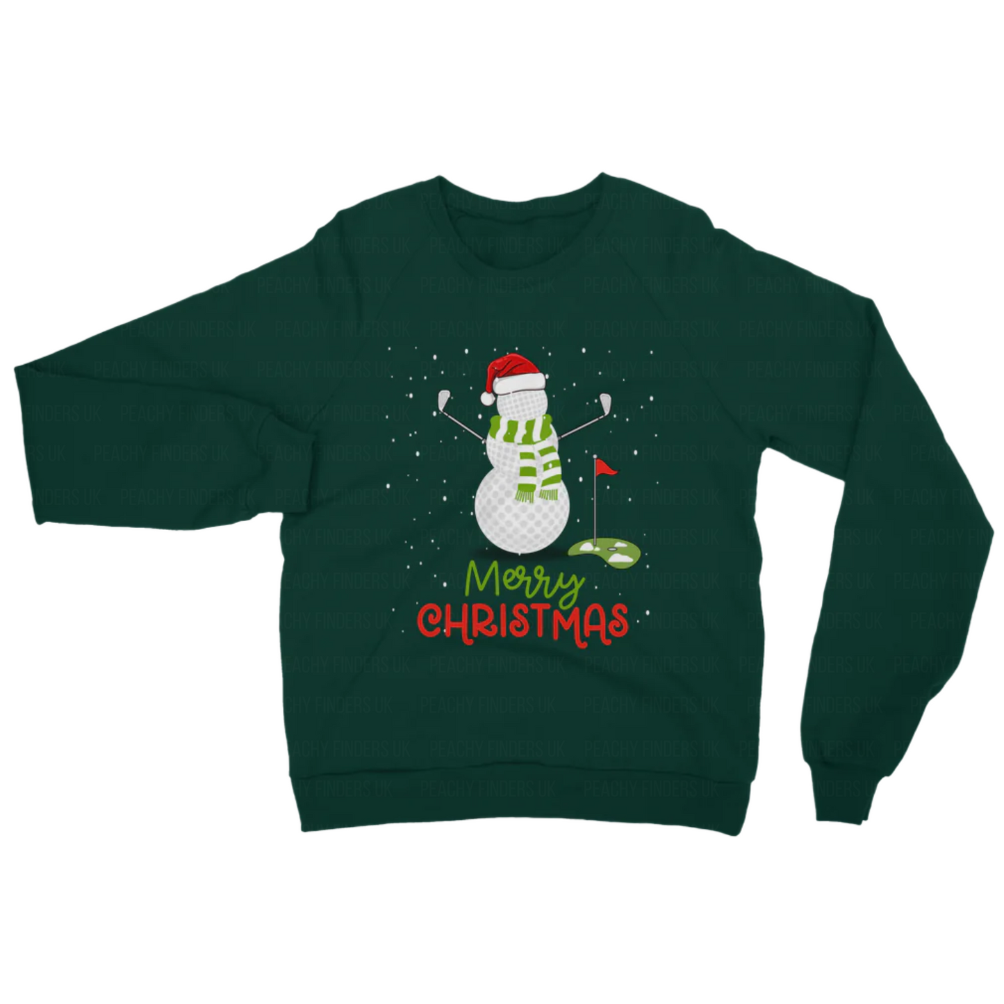 Golf Ball Snowman Unisex Adults Christmas Sweatshirt