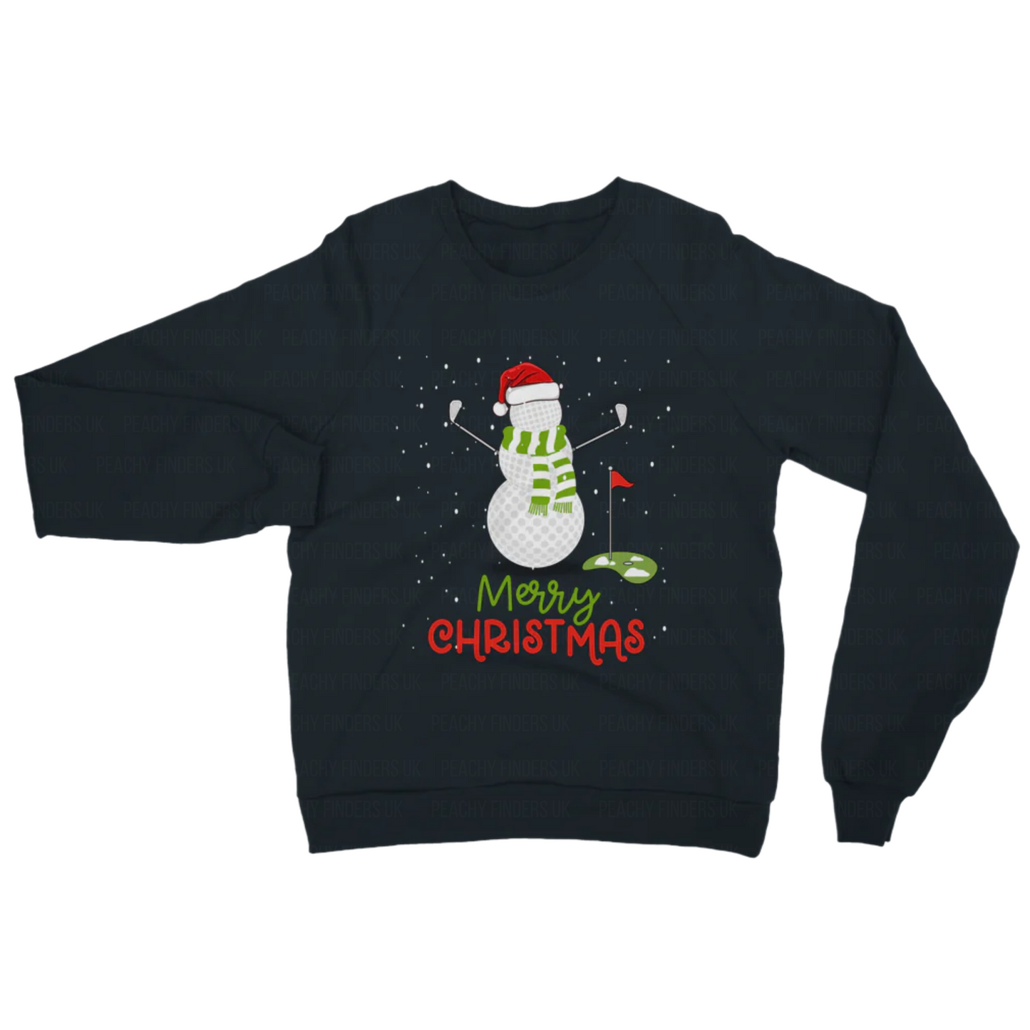 Golf Ball Snowman Unisex Adults Christmas Sweatshirt