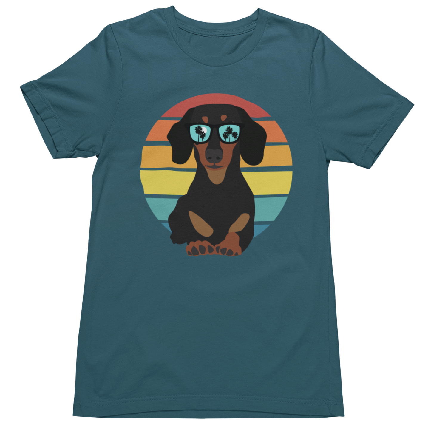 Retro Summer Dachshund Unisex T-shirt