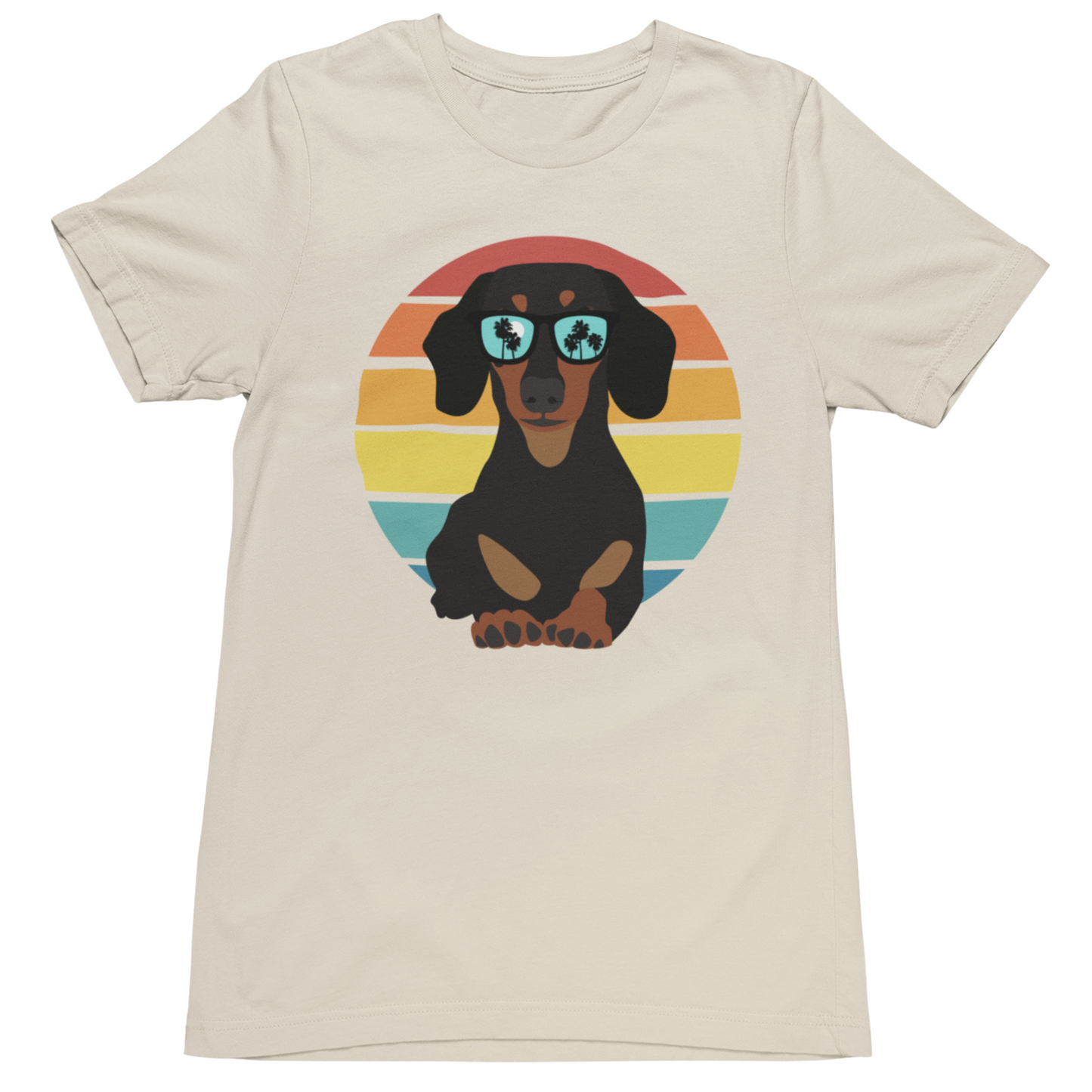 Retro Summer Dachshund Unisex T-shirt