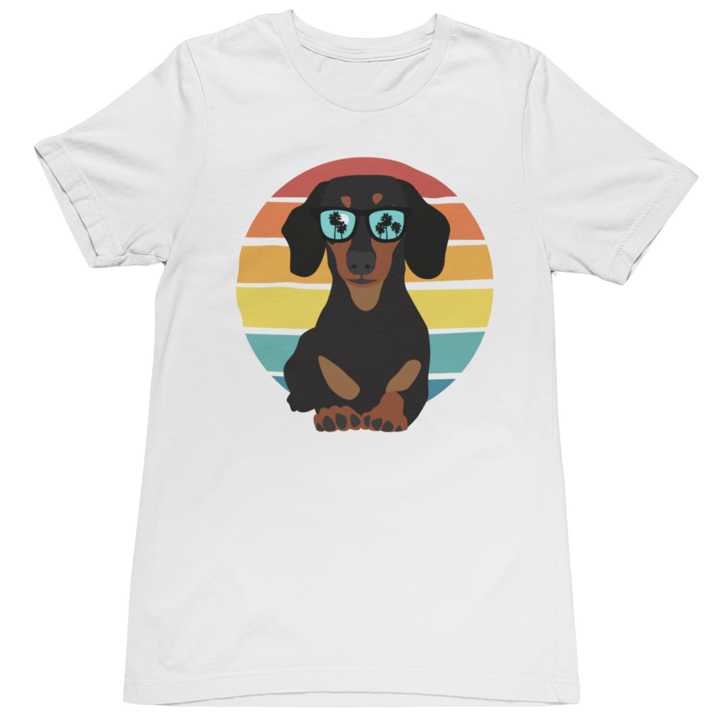 Retro Summer Dachshund Unisex T-shirt