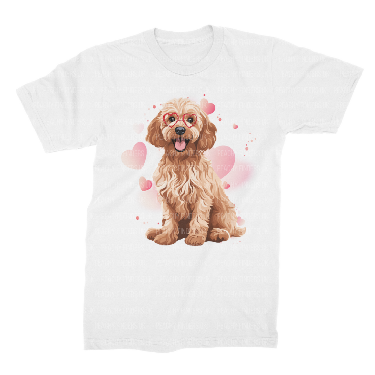 Ladies Cockapoo and Hearts T-shirt | Small - 4XL