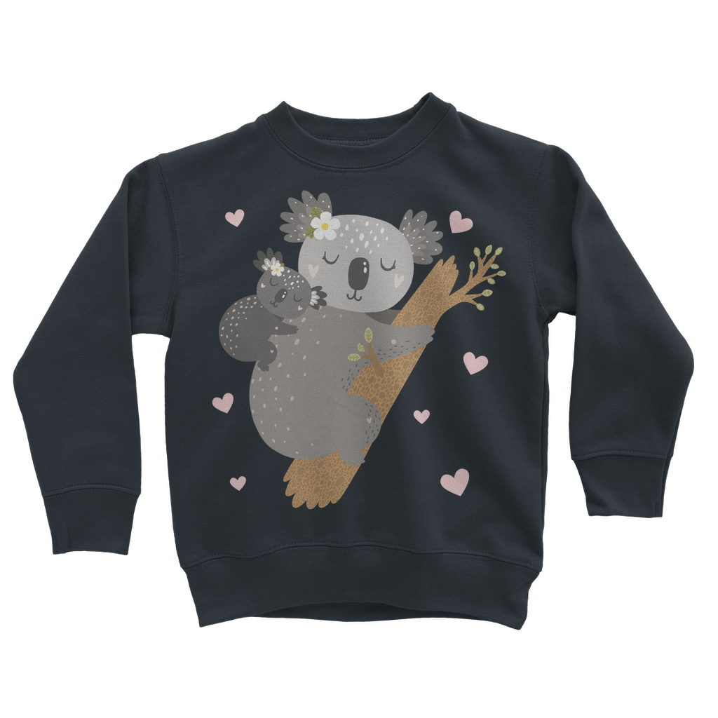 Girls Mum & Baby Koala with Hearts Sweatshirt
