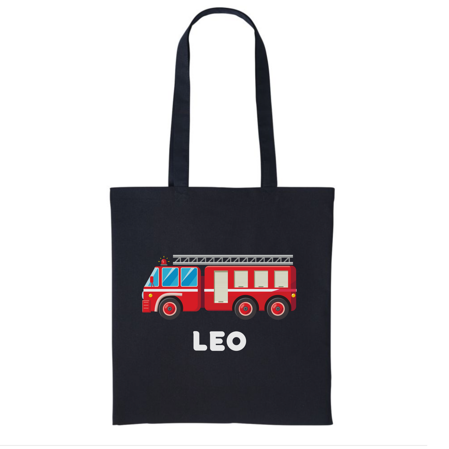 Kids Personalised Fire Engine Tote Bag | 3 colours
