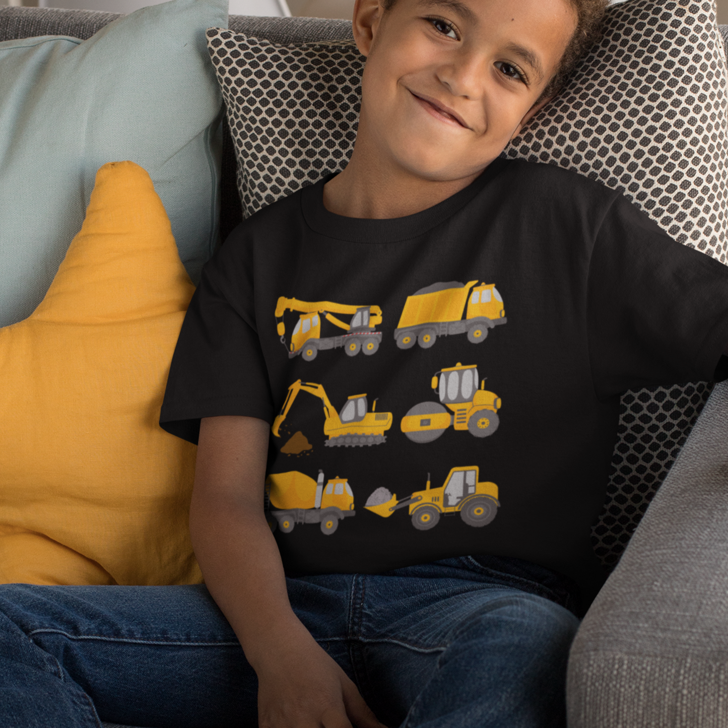 Kids Diggers & Construction Vehicles T-Shirt | 3 - 11 years