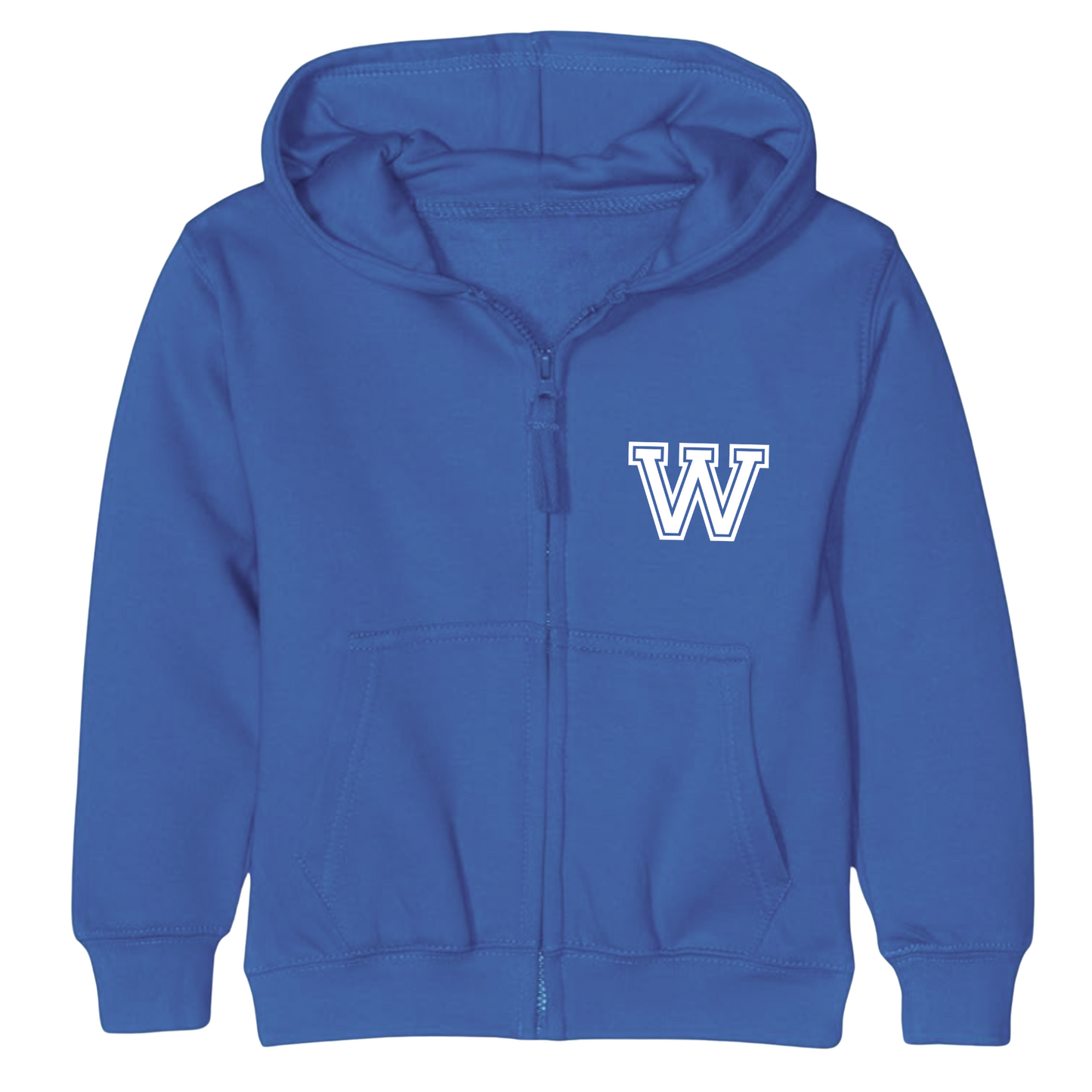 Boys Personalised College Initial Zip Hoodie – A-Z Monogram | 3-13 Yrs