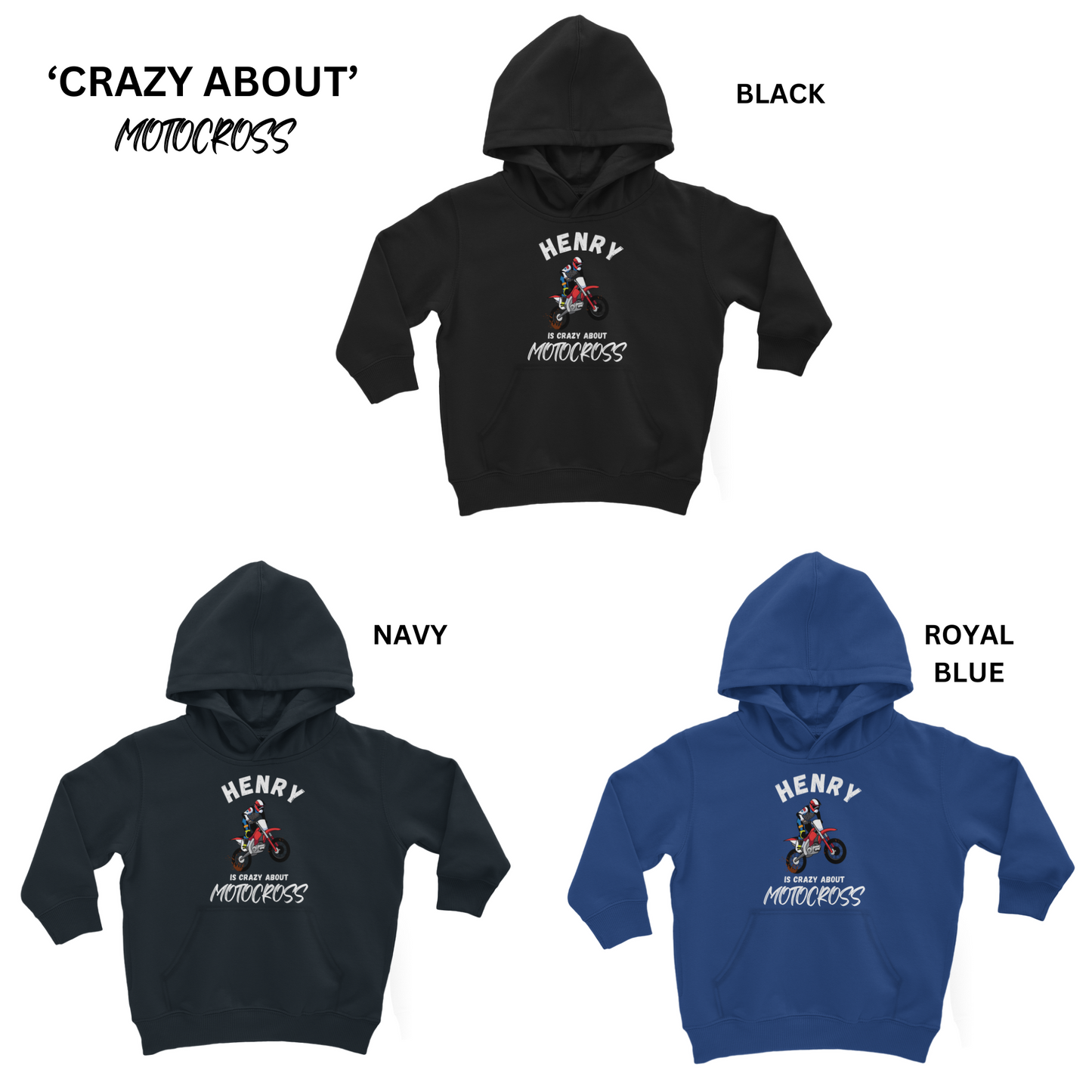 Personalised Dirt Bike Hoodie for Kids