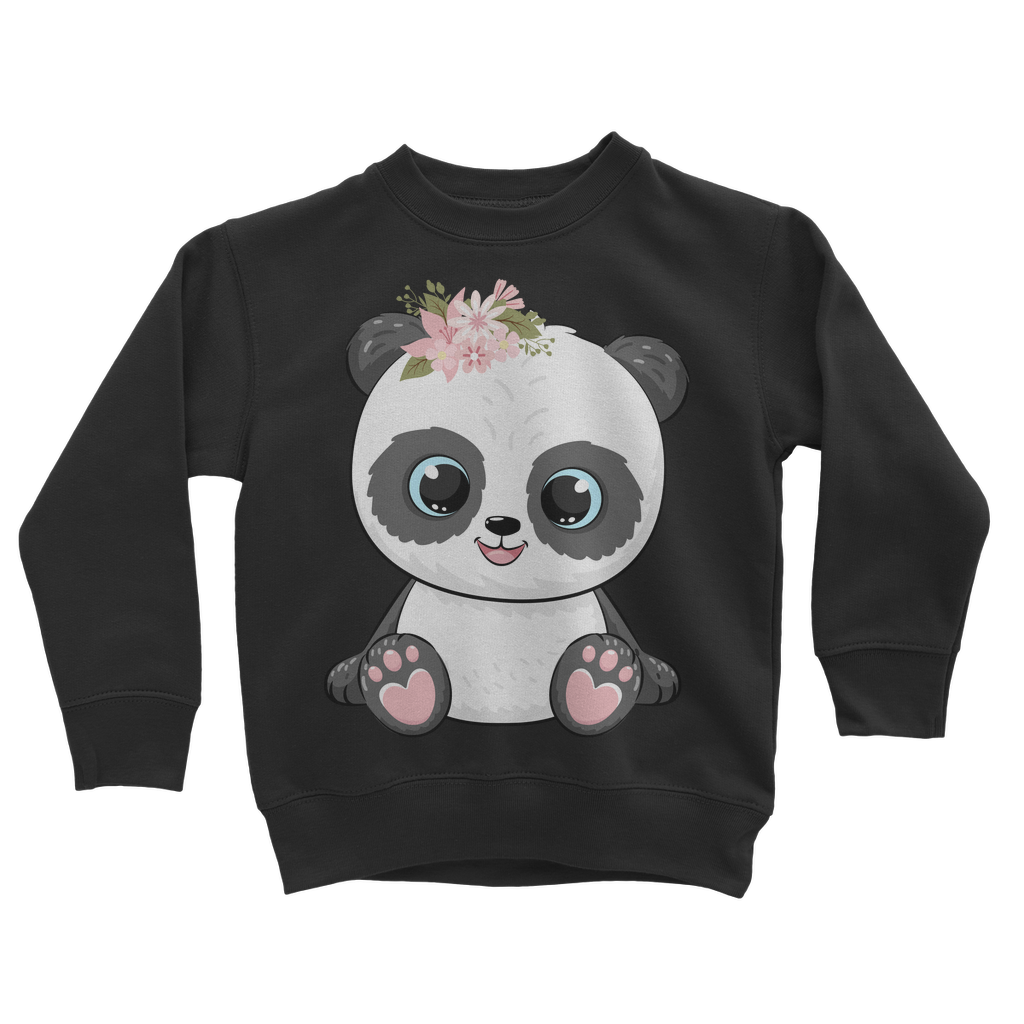 Floral Panda - Girls Sweatshirt | 3 - 13 years