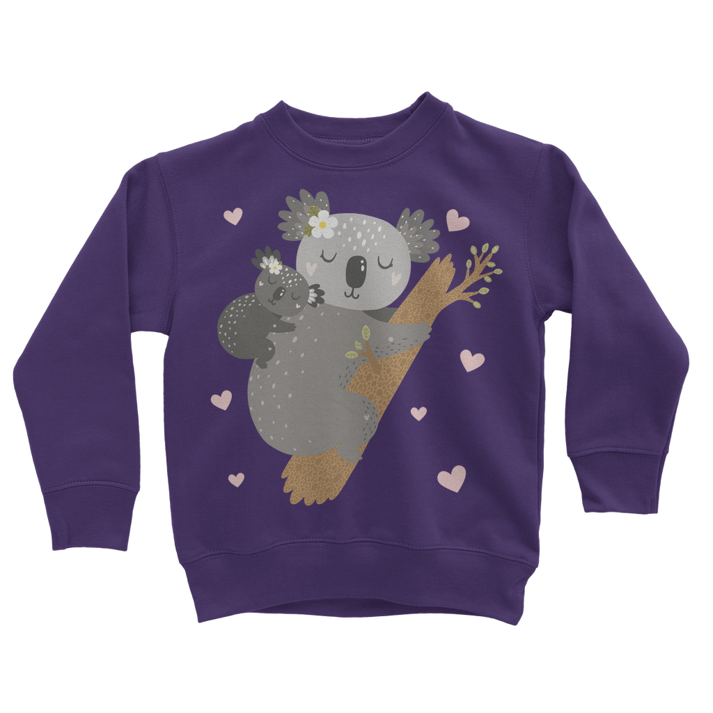 Girls Mum & Baby Koala with Hearts Sweatshirt