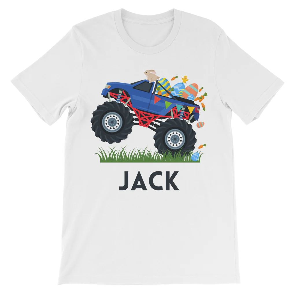 Kids Easter Themed Monster Truck T-shirt (3-13 yrs)