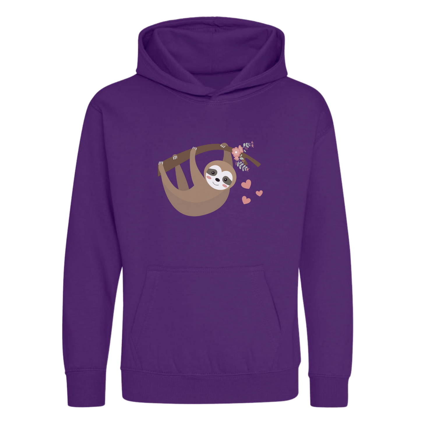 Girls Cute Sloth Pullover Hoodie