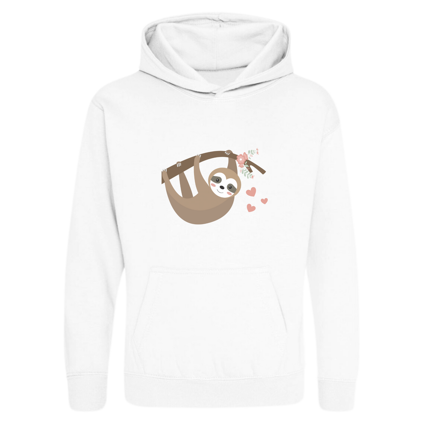 Girls Cute Sloth Pullover Hoodie