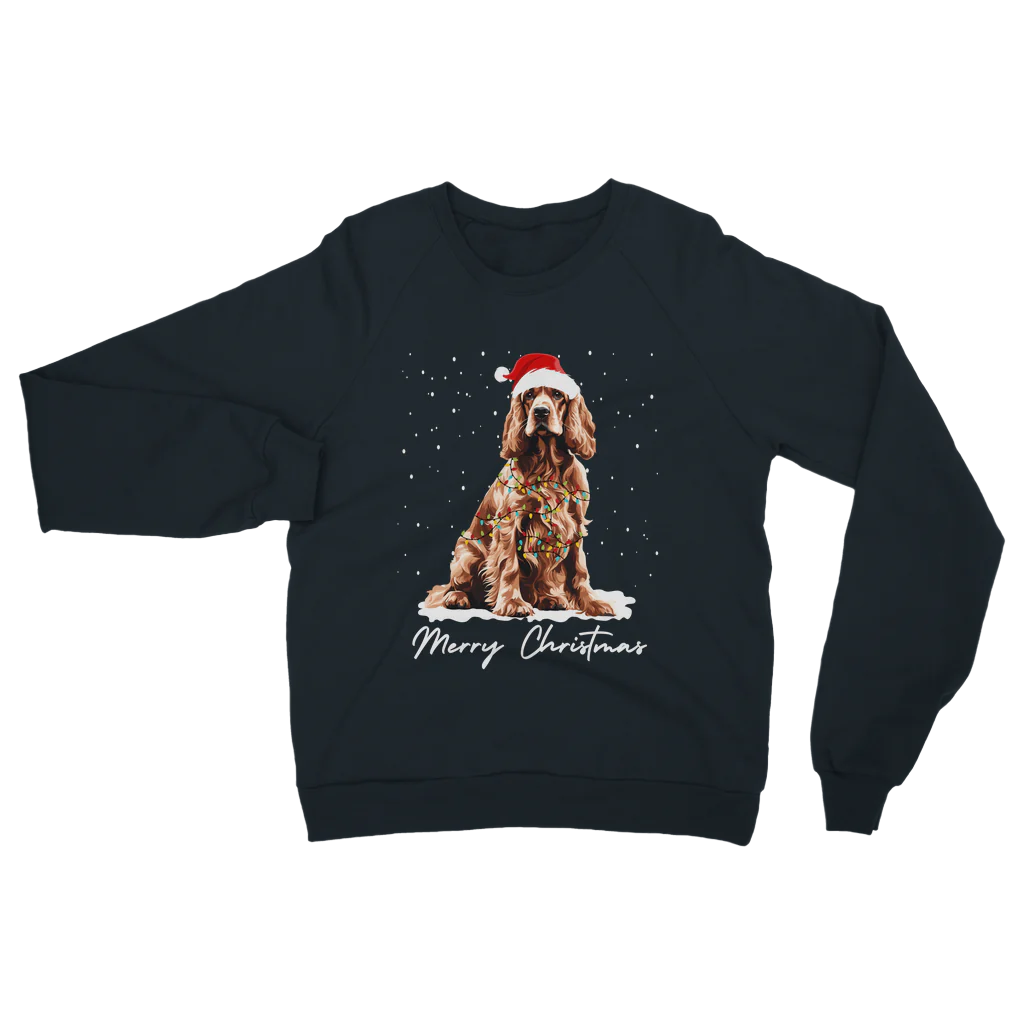 Unisex Adults Festive Cocker Spaniel Christmas Sweatshirt | Small - 5XL