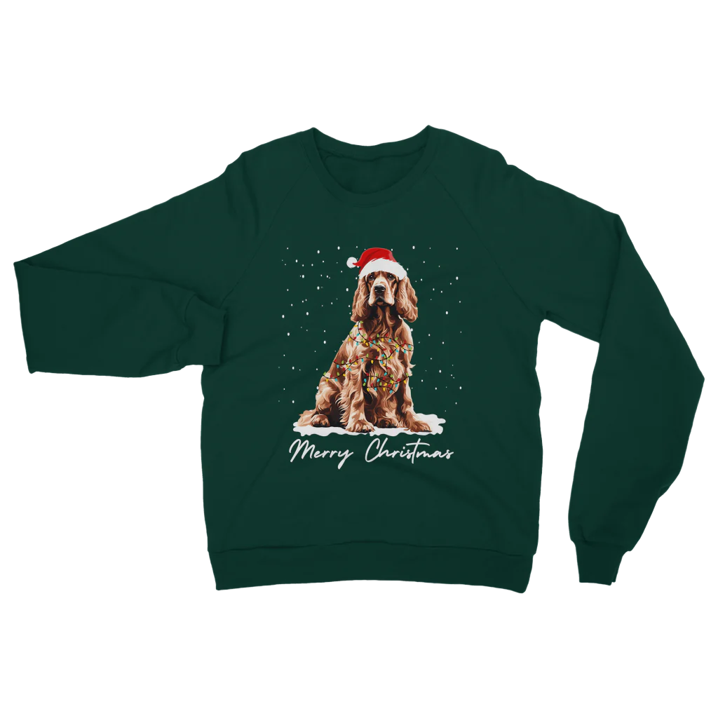 Unisex Adults Festive Cocker Spaniel Christmas Sweatshirt | Small - 5XL
