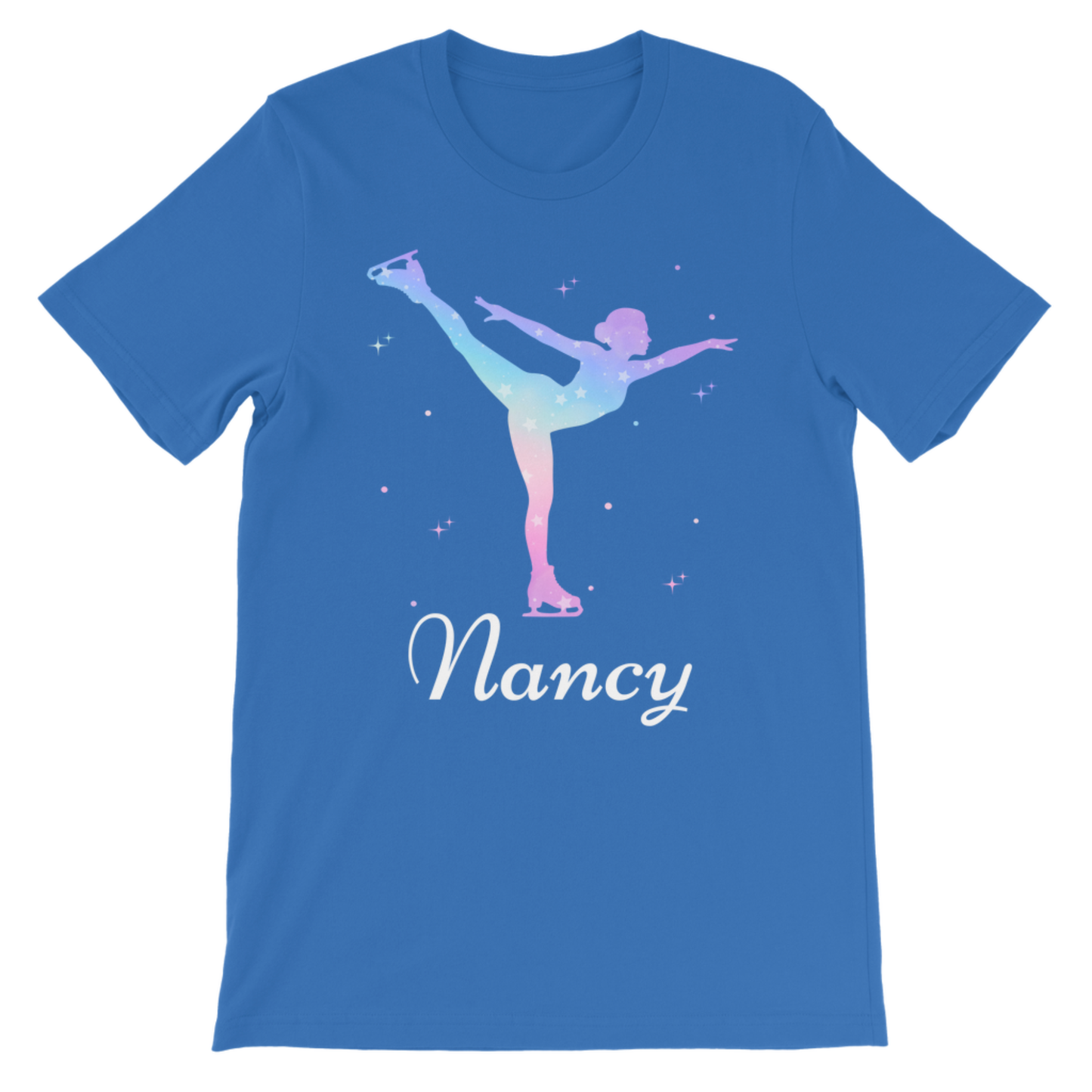 Personalised Girls Ice Skating T-Shirt – Custom Name Figure Skater Tee