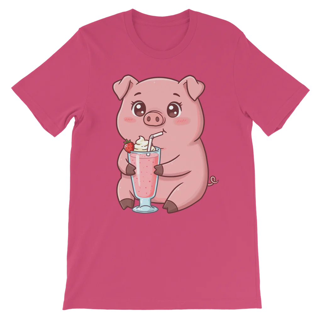 Kids Milkshake Piggy Cotton T-shirt