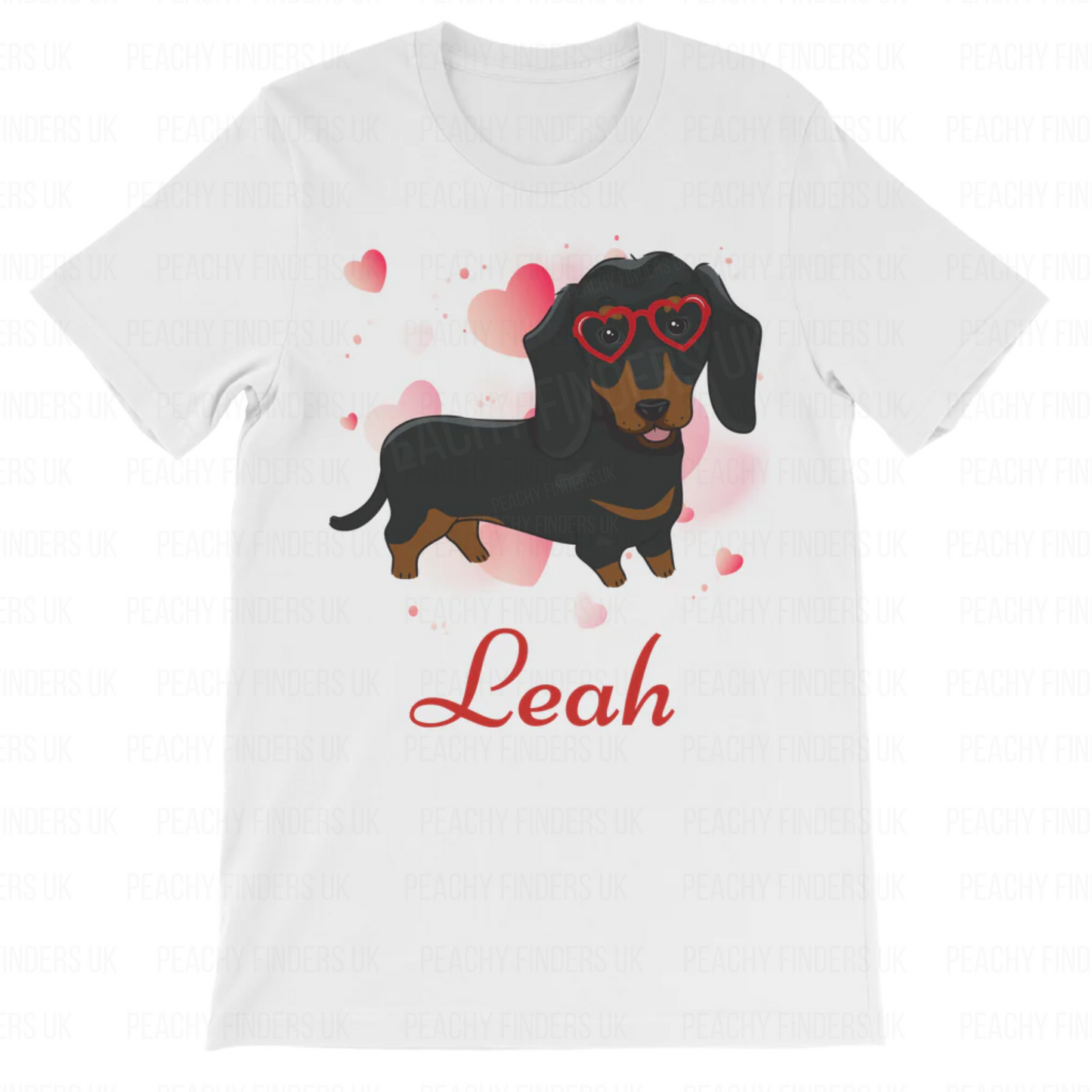 Dachshund & Hearts - Girls T-shirt | 3 - 13 yrs