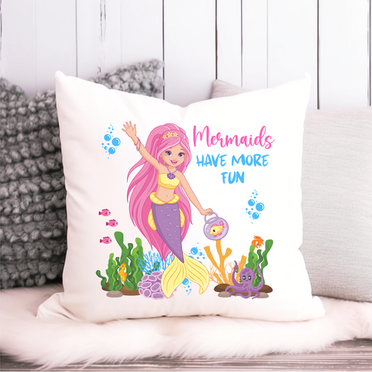 Mermaids Have More Fun Cushion Cover 40x40cm