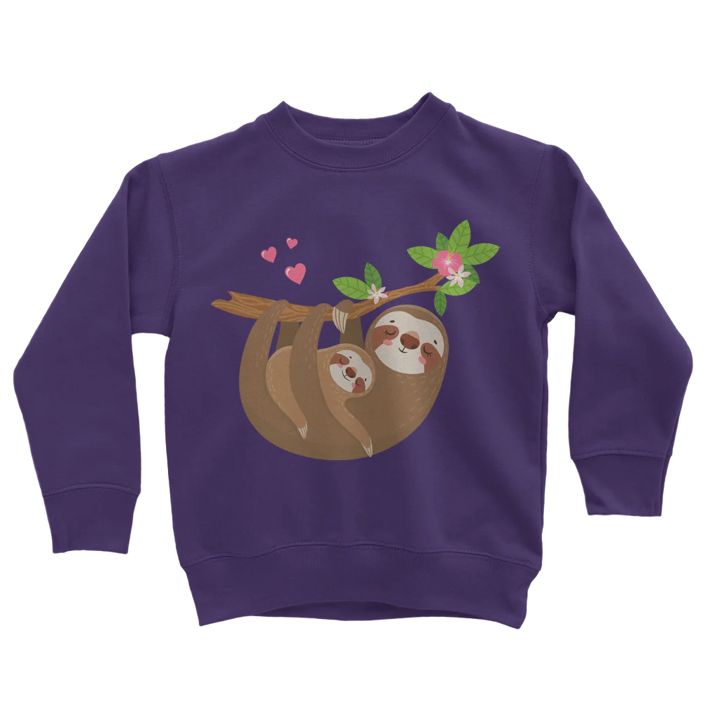 Girls Sloth Sweatshirt Jumper | 3 - 13 yrs