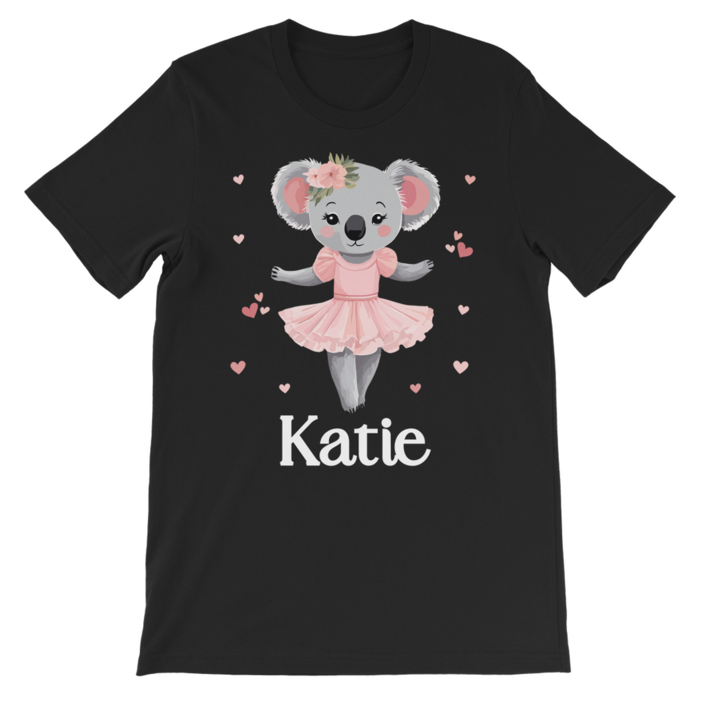 Girls Personalised Koala Ballerina Birthday T-shirt | 3 - 11 yrs
