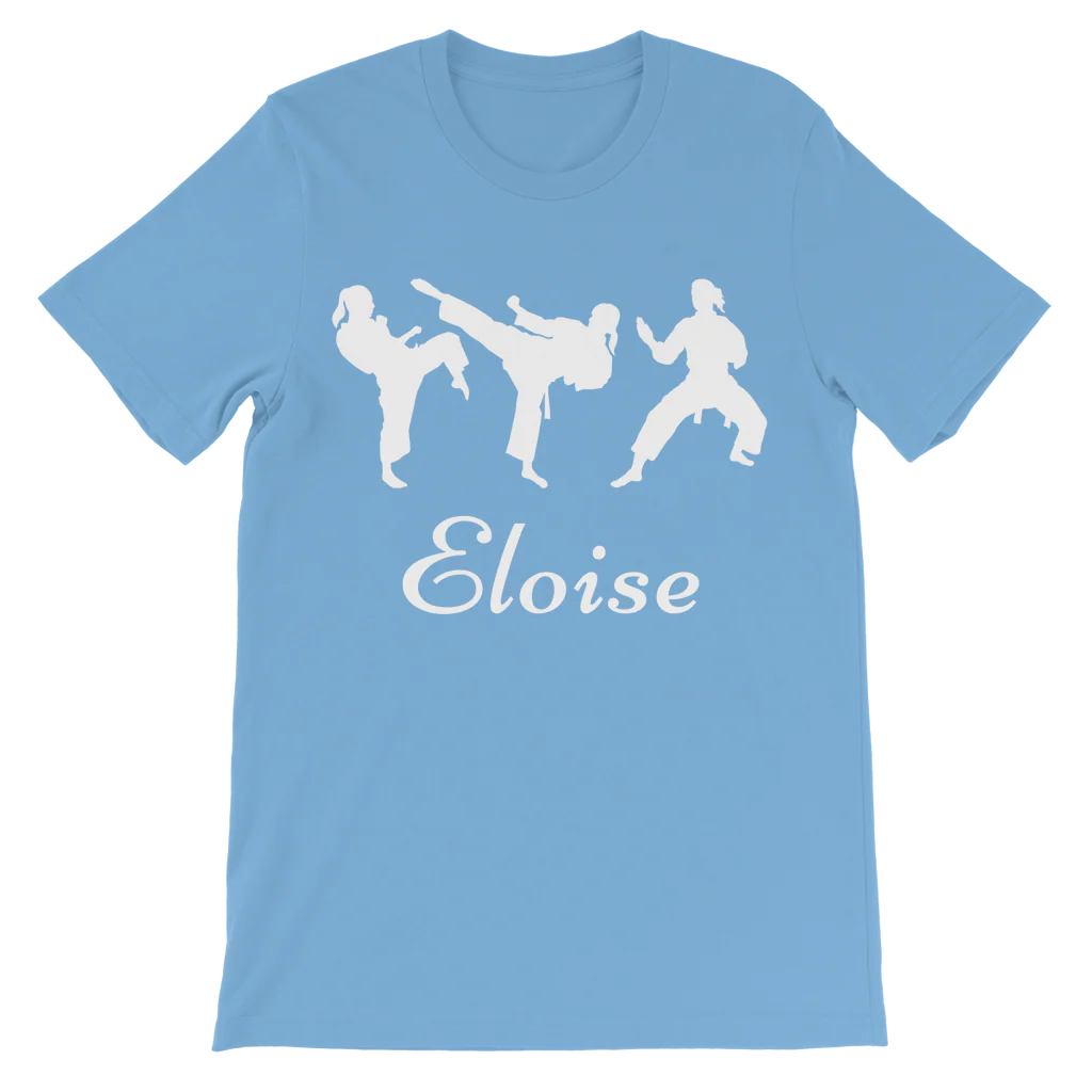 Girls Personalised Karate/Jiu Jitsu/Martial Arts T-shirt