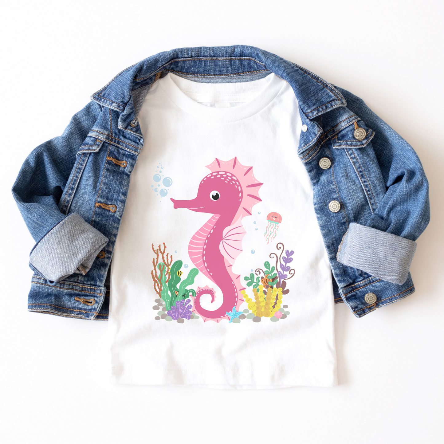 Cute Seahorse - Girls T-shirt | 3 - 11 years