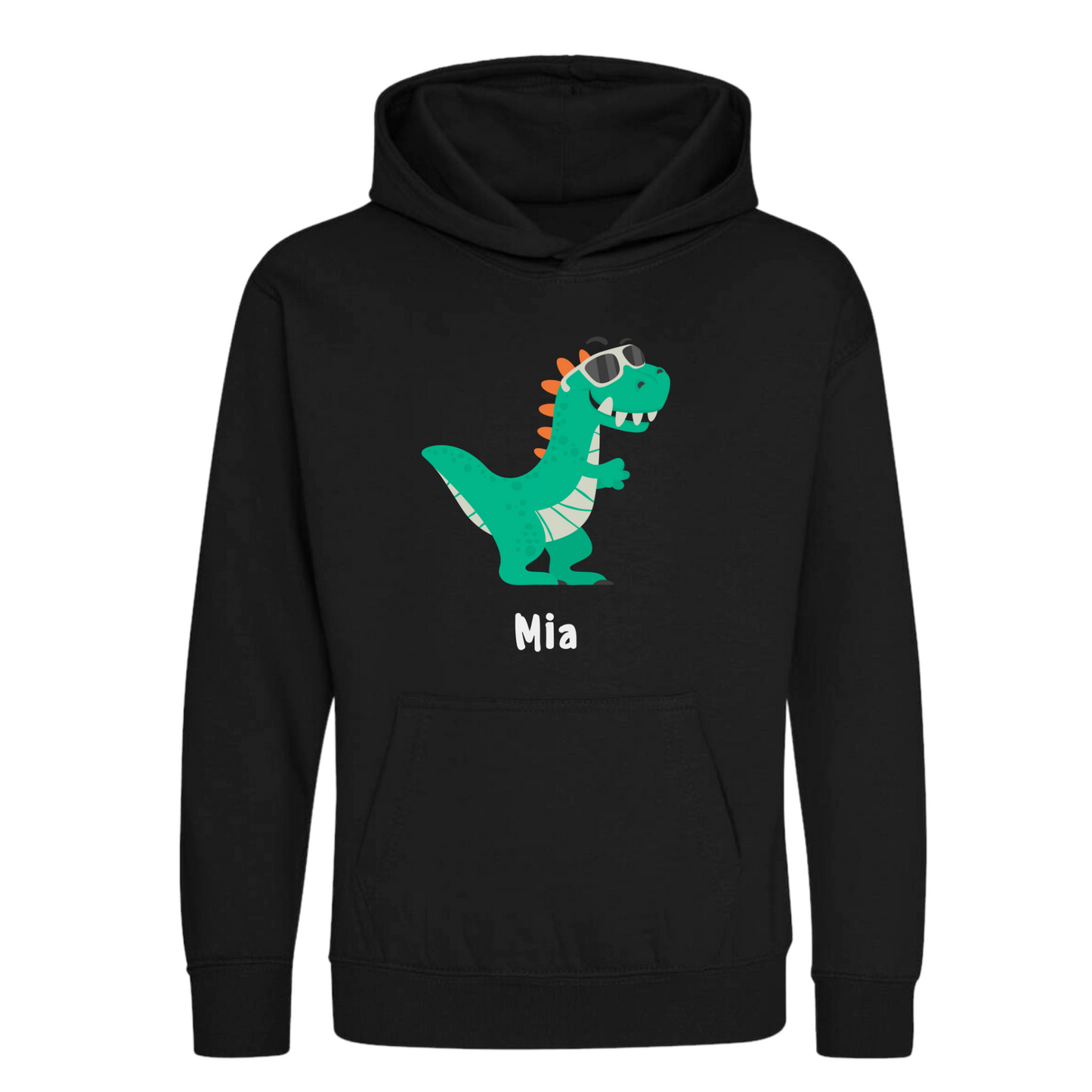 Girls Personalised 'Cool Dinosaur' Hoodie | 3 - 13 years