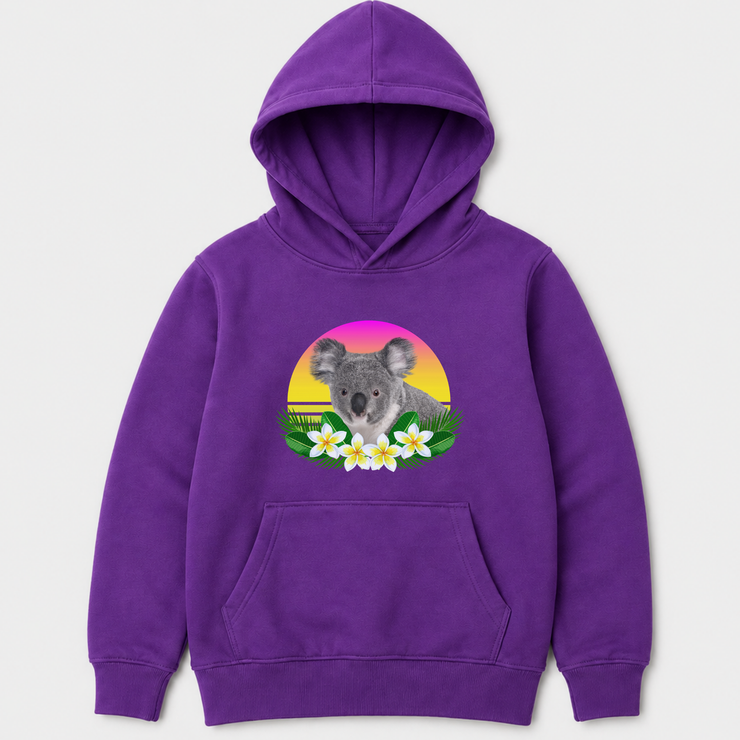 Girls Tropical Koala Hoodie (Ages 3-13 Yrs)