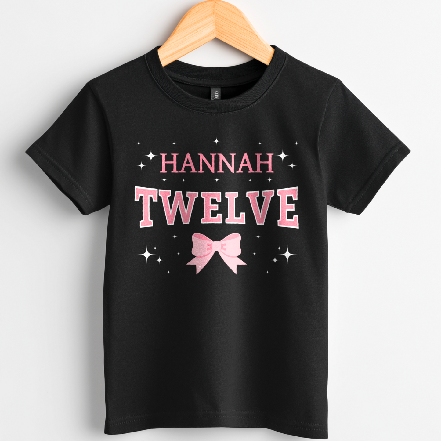 Personalised 12th Birthday T-shirt for Girls | Custom Name "Twelve" Shirt