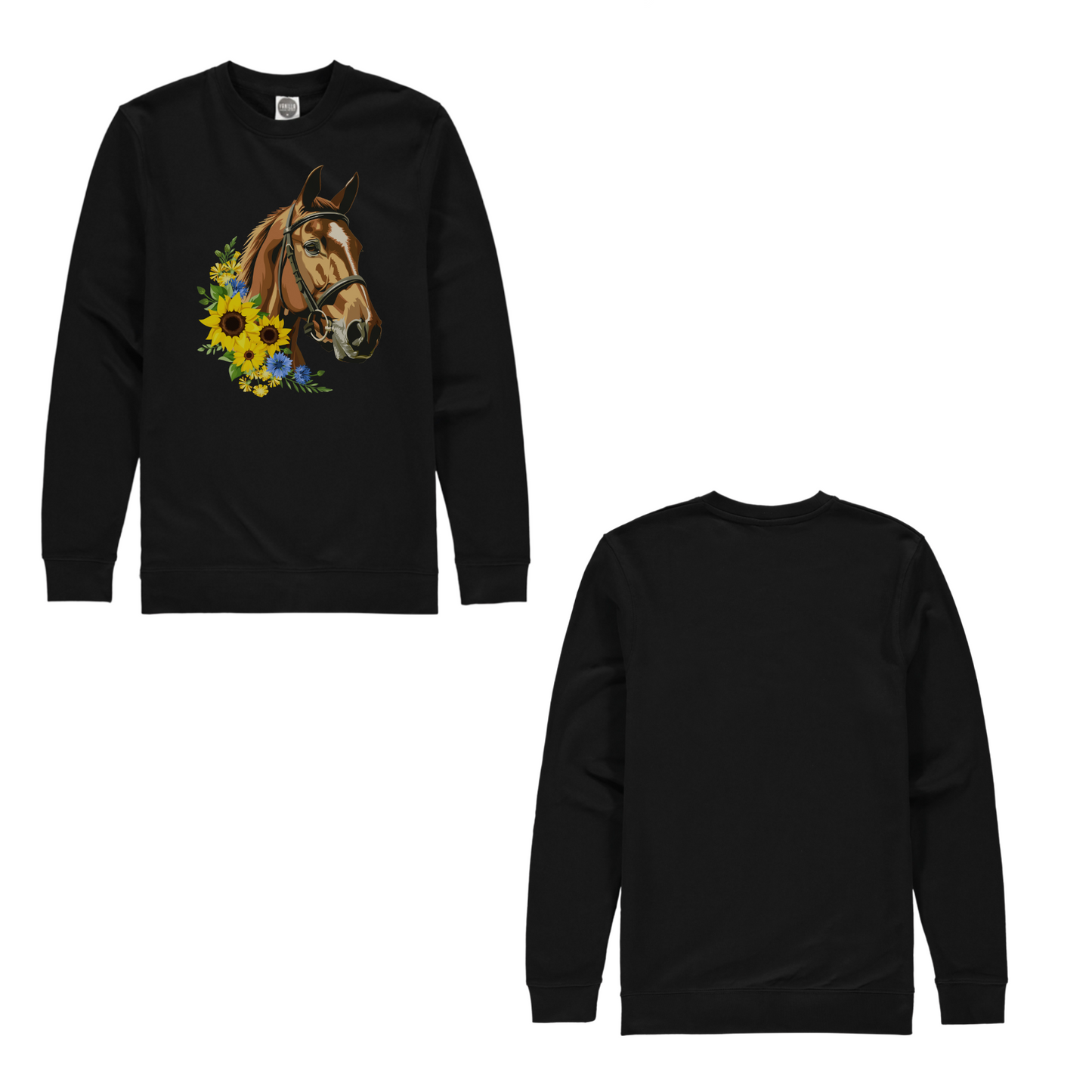 Horse & Sunflowers Women's Organic Cotton Sweatshirt