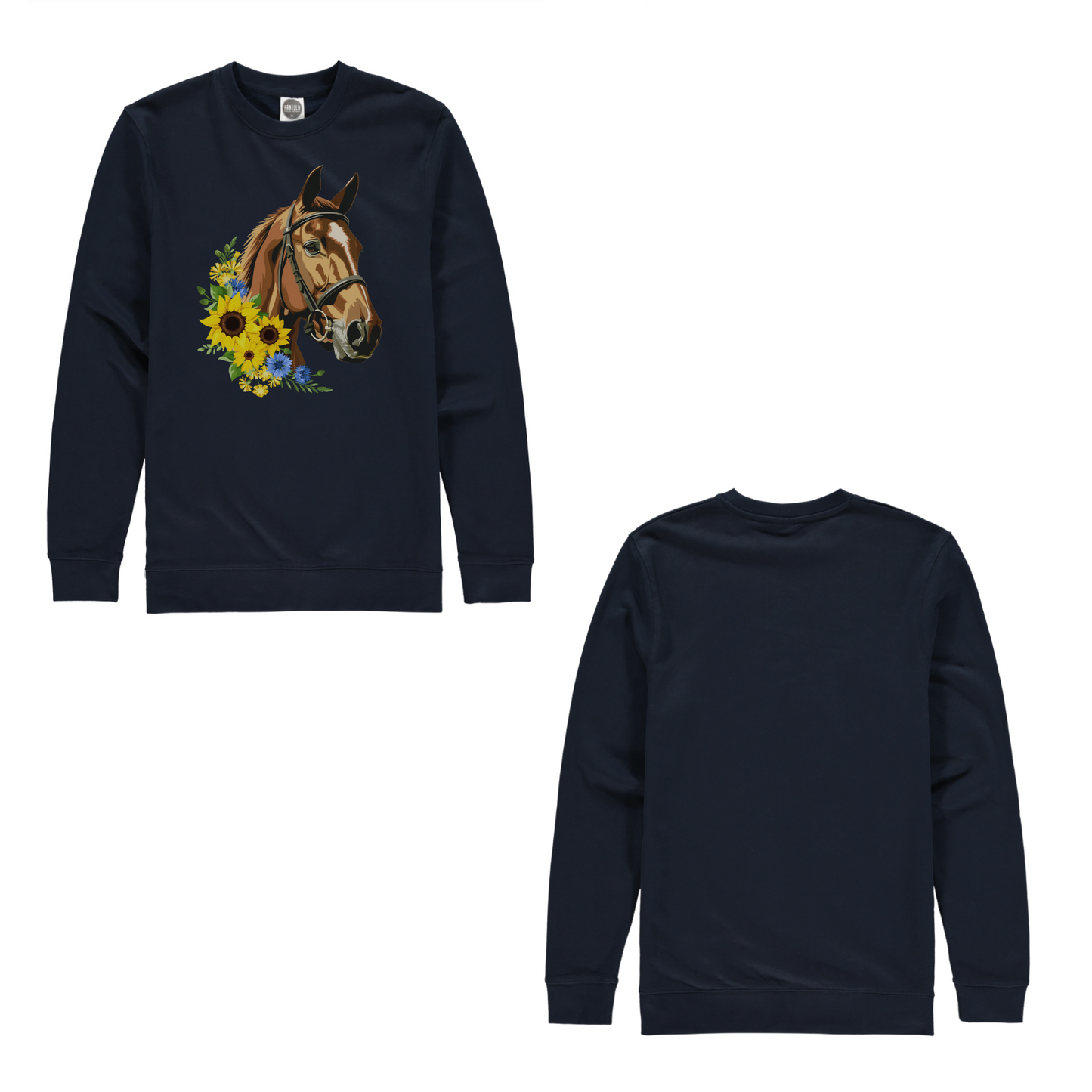 Horse & Sunflowers Women's Organic Cotton Sweatshirt