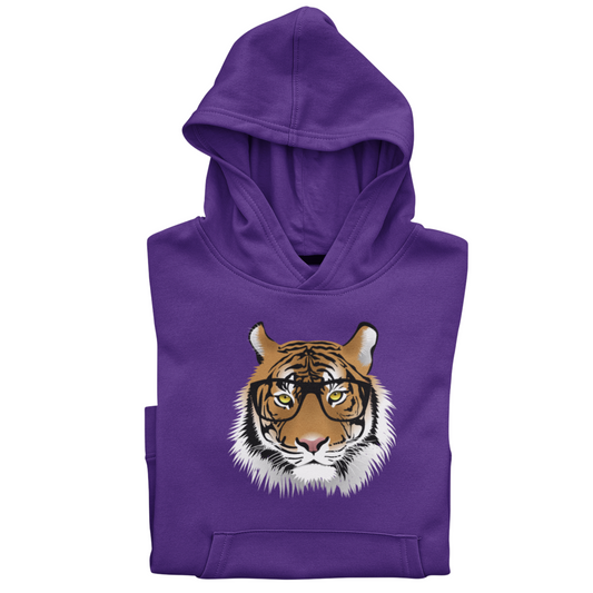 Intelligent Tiger - Unisex Kids Pullover Hoodie | 3 - 13 years