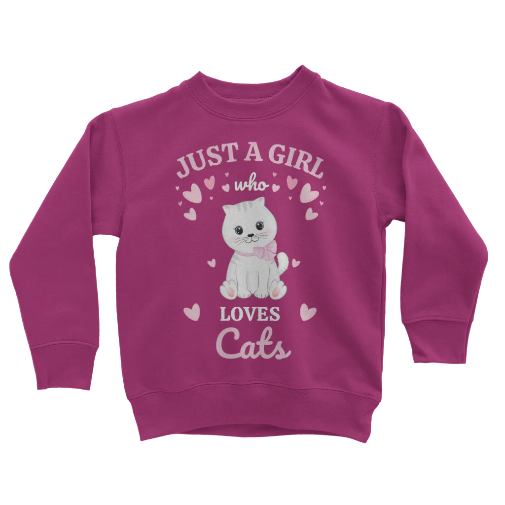 Just A Girl Who Loves Cats - Girls Sweatshirt