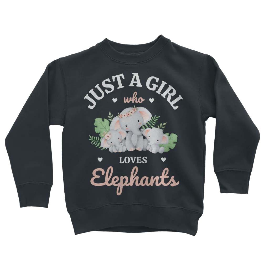 Just A Girl Who Loves Elephants - Girls Sweatshirt