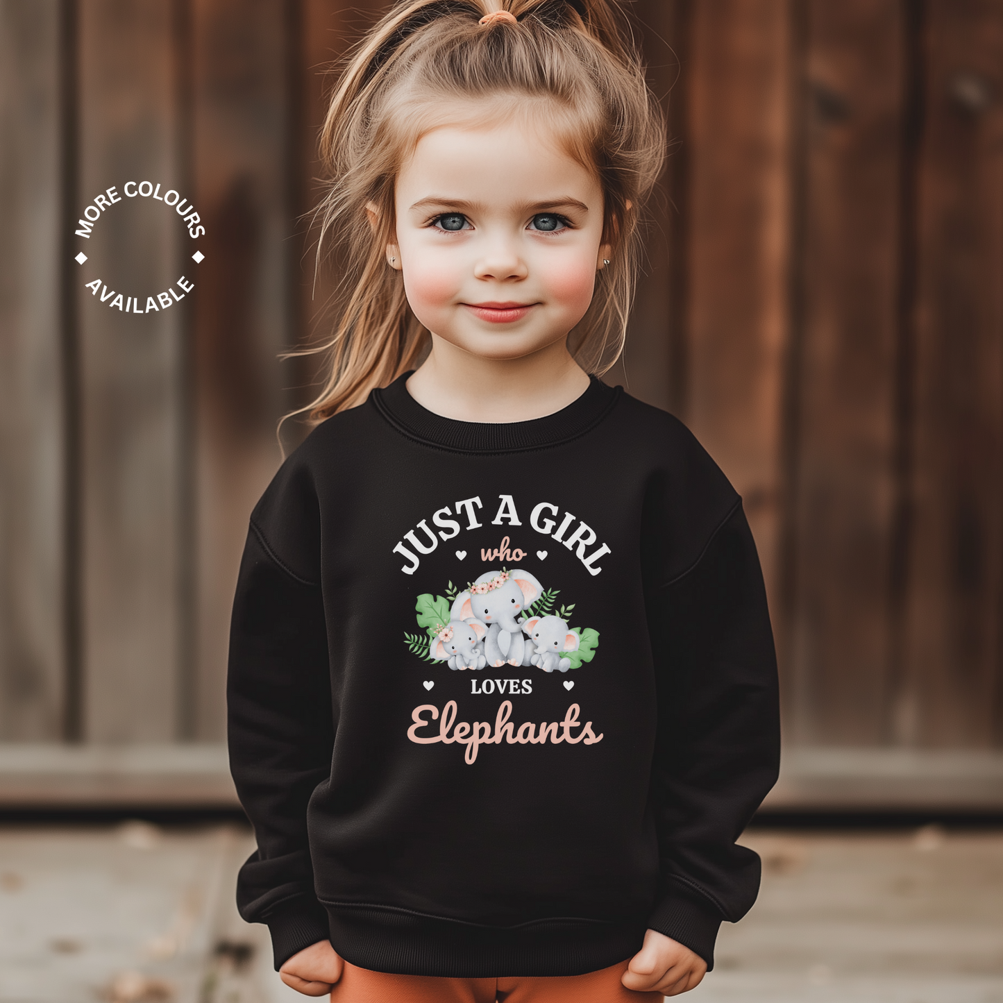 Just A Girl Who Loves Elephants - Girls Sweatshirt