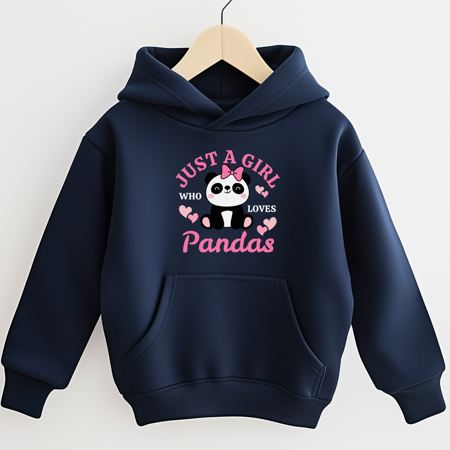 "Just a Girl Who Loves Pandas " Girls Pullover Hoodie