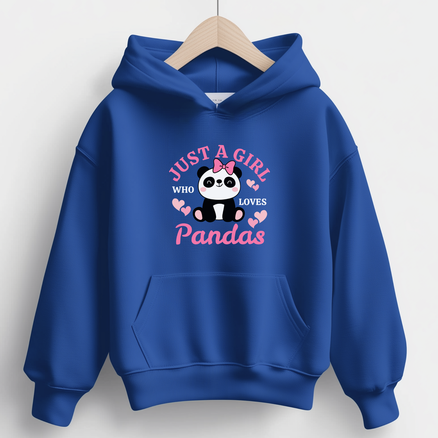 "Just a Girl Who Loves Pandas " Girls Pullover Hoodie