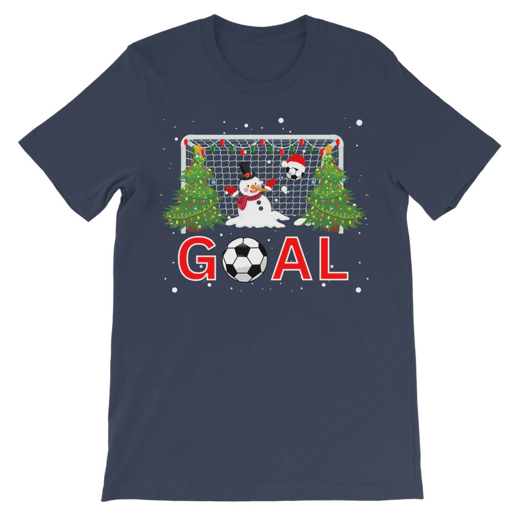Snowman Goalie Football Christmas T-shirt | 3 -13 years