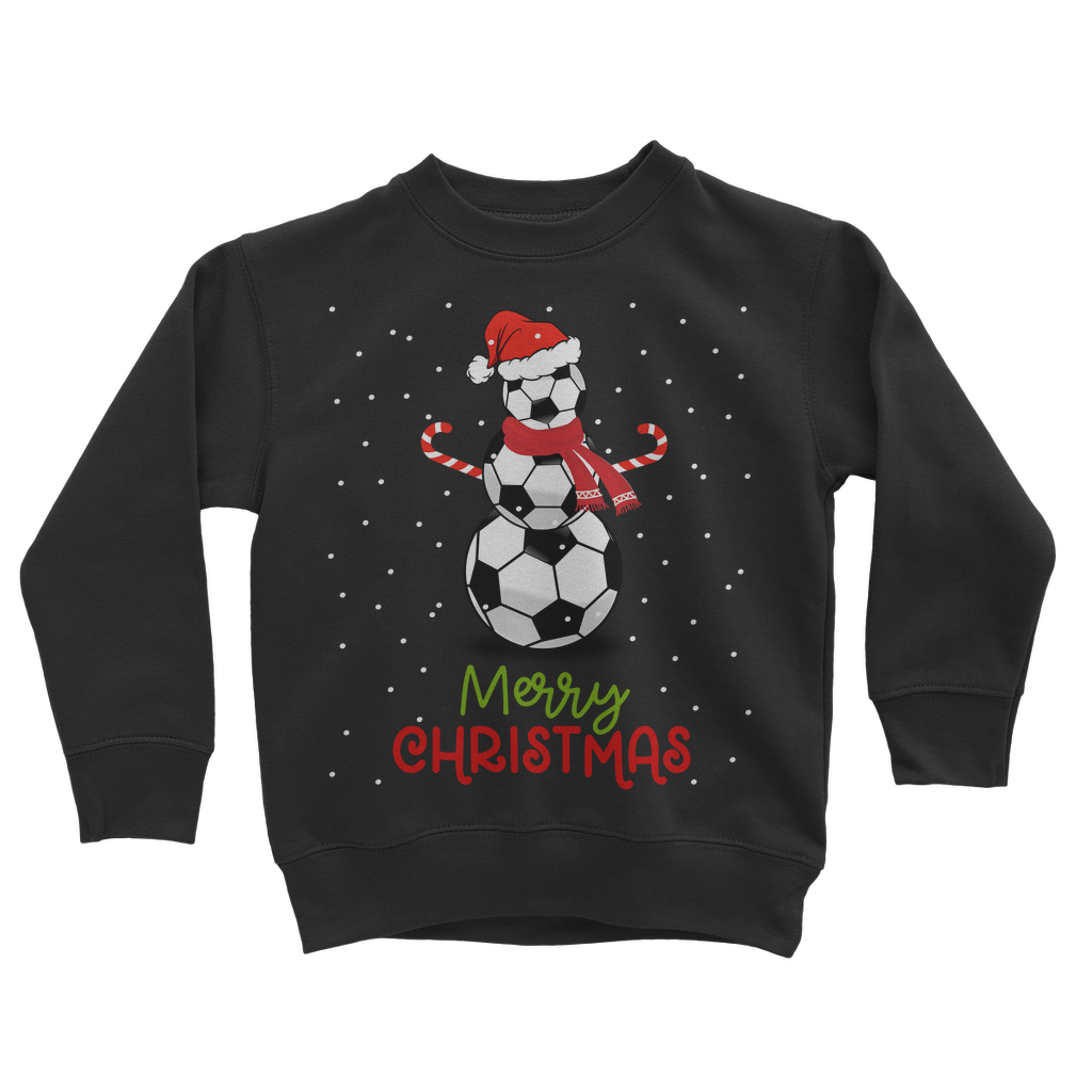 Kids Christmas Football Snowman Sweatshirt Jumper | 3 - 13 years